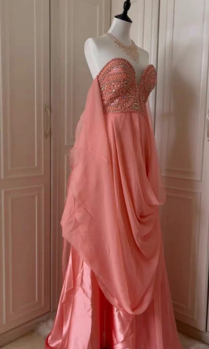 __ink Fantasy Greek Goddess Long Chiffon Ball Gown Evening Gown gh4269