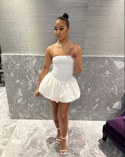 A Line White Homecoming Dress Short Evening Dress Cocktail Dresses Short Party Dress   fg7919