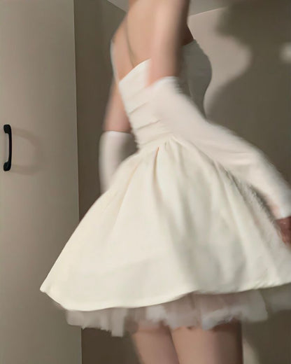 A Line Homecoming Dress Strapless Short Evening Dress Cocktail Dresses Short Party Dress   fg7903