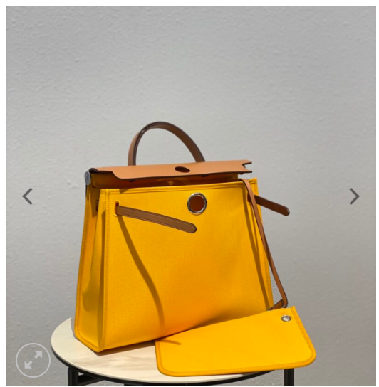 H HERBAG ZIP 31 BAG PALLADIUM HARDWARE YELLOW 31CM