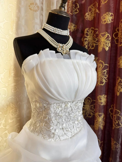 White Birthday Outfit Short Evening Dress Short Party Dress Vintage Homecoming Dress   fg8088
