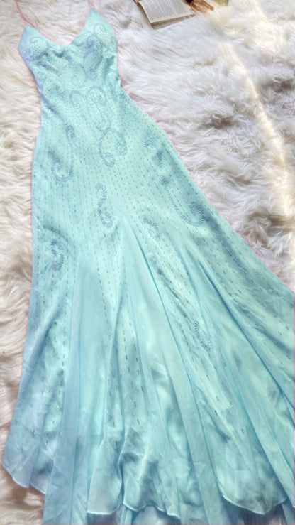Pink spaghetti strap long evening dress       fg7104