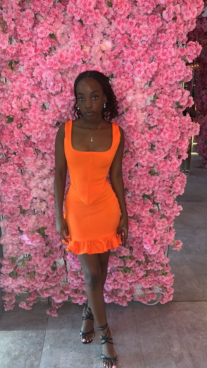 Orange Birthday Outfit Short Evening Dress Cocktail Dresses Short Party Dress   fg7979