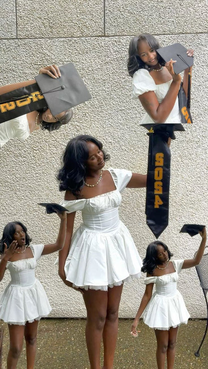 A Line White Birthday Outfit Short Evening Dress Cocktail Dresses Short Party Dress Homecoming Dress  fg8033