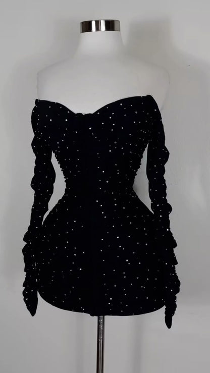 Black Homecoming Dress Short Evening Dress Cocktail Dresses Short Party Dress   fg7940