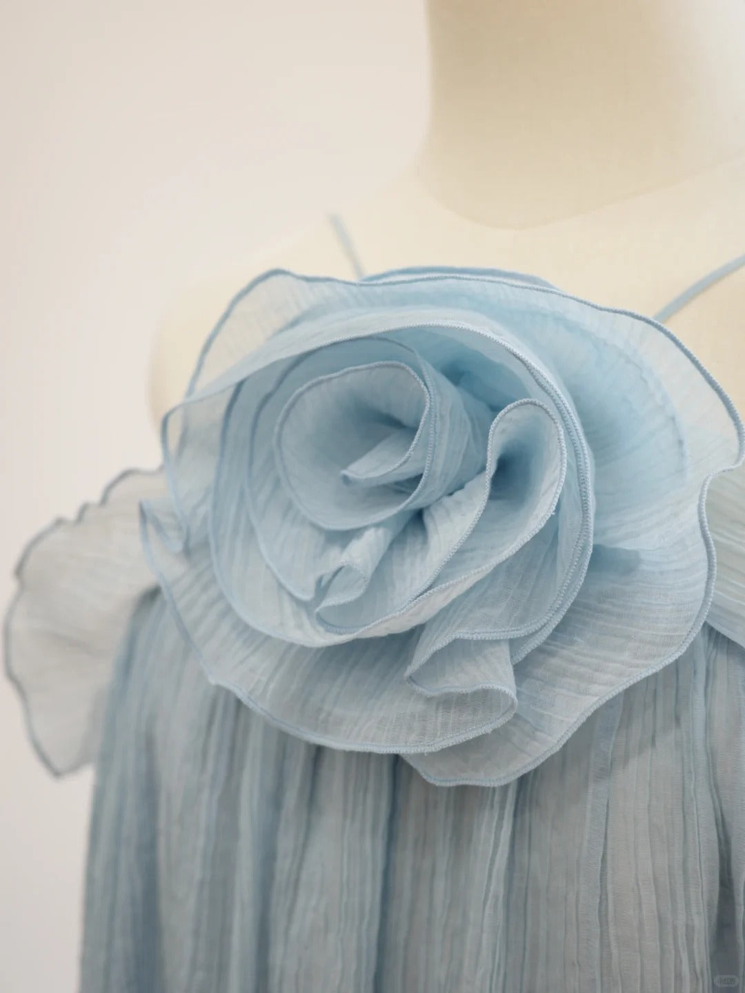 Blue floral halter long backless chiffon party dress wedding guest dress gh5063