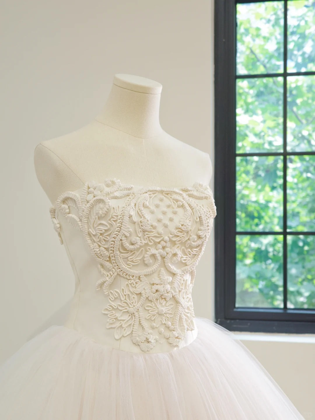 White Fashion Long Tulle Prom Dress Evening Gown Wedding Dress gh5059