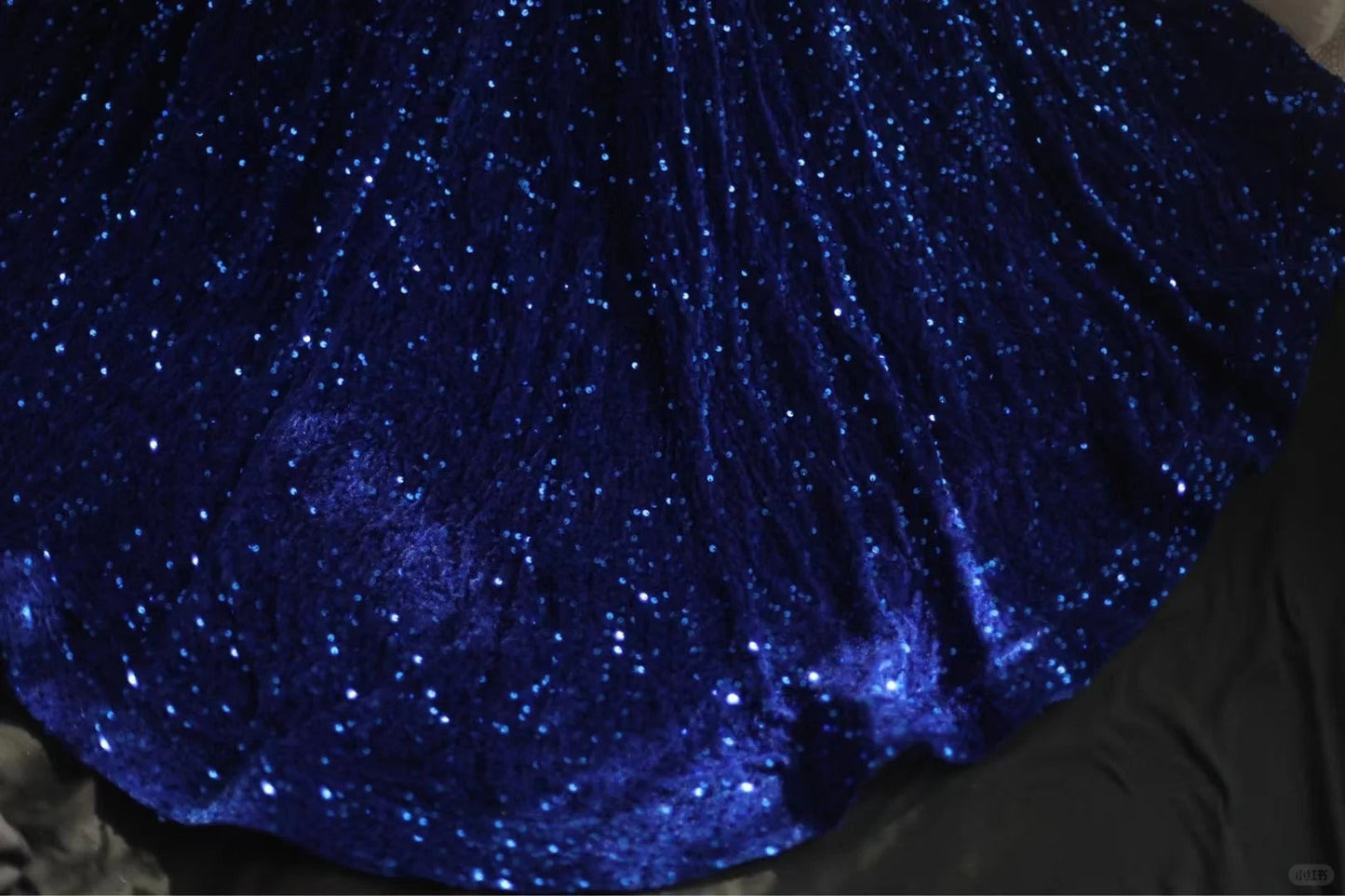 Royal blue fishtail evening dress custom velvet Sequins beaded side slit pleated wedding adult ceremony birthday party gh4326
