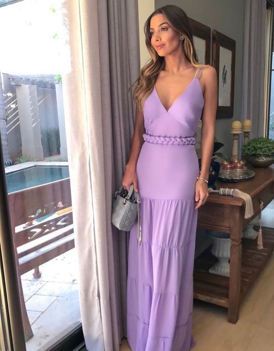 A-line V Neck Prom Dressï¼ Long Prom dress , Sexy prom dress  cg8056