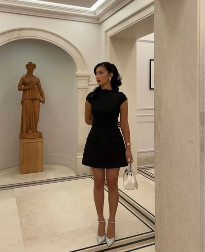 Black Homecoming Dress Short Evening Dress Cocktail Dresses Short Party Dress   fg7952