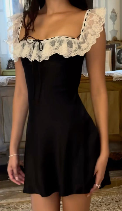 Black Short Prom Dress Lace Homecoming Dress Short Party Dress    fg7639