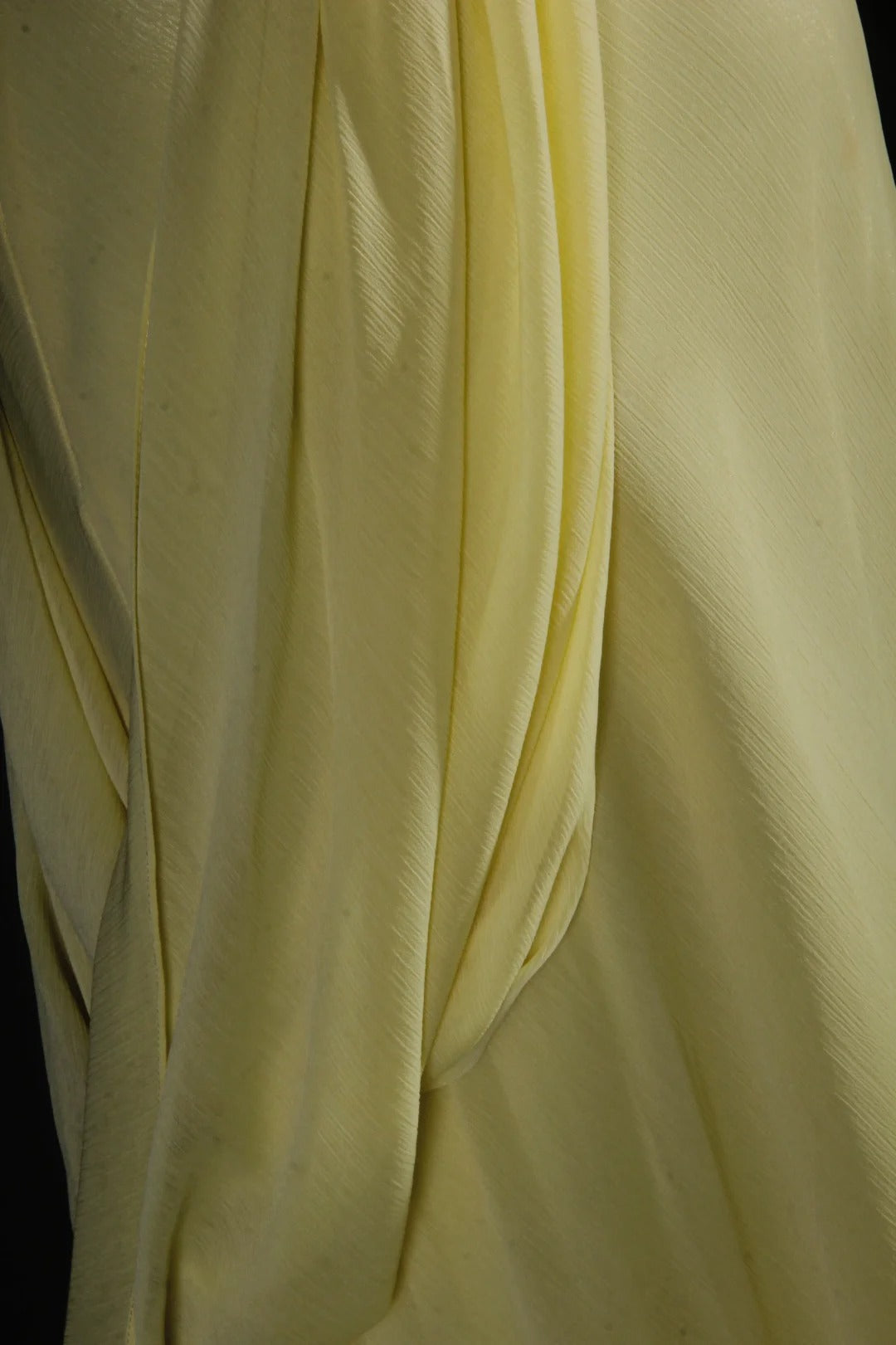 Yellow One Shoulder Chiffon Vintage Evening Dresses, Sleeveless Long Party Gowns  cg25500