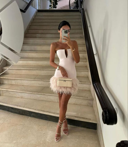 Light Pink Sexy Homecoming Dress Short Evening Dress Cocktail Dresses Short Party Dress   fg7960