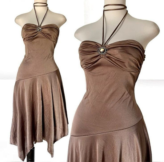 Halter Vintage Short Party Dress Cocktail Dresses Homecoming Dress     cg25763