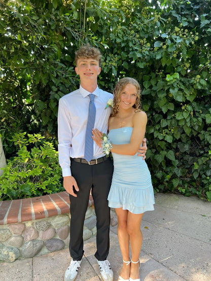 Blue Short Party Dress Cocktail Dresses Homecoming Dress     cg25774