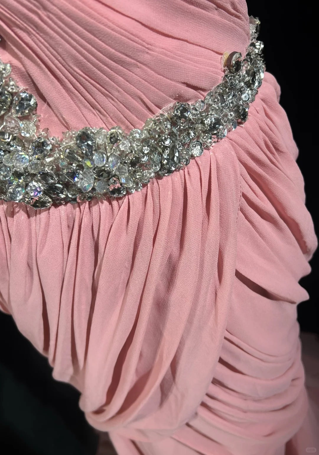 Pink Gorgeous Shiny Elegant Exquisite Beaded Tulle Long Mermaid Floor Length Slim Ball Gown Evening Gown Party Dress Prom Dress gh3851