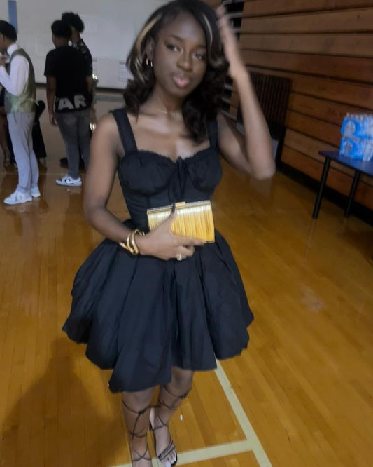 A Line Black Short Evening Dress Cocktail Dresses Short Party Dress   fg7899