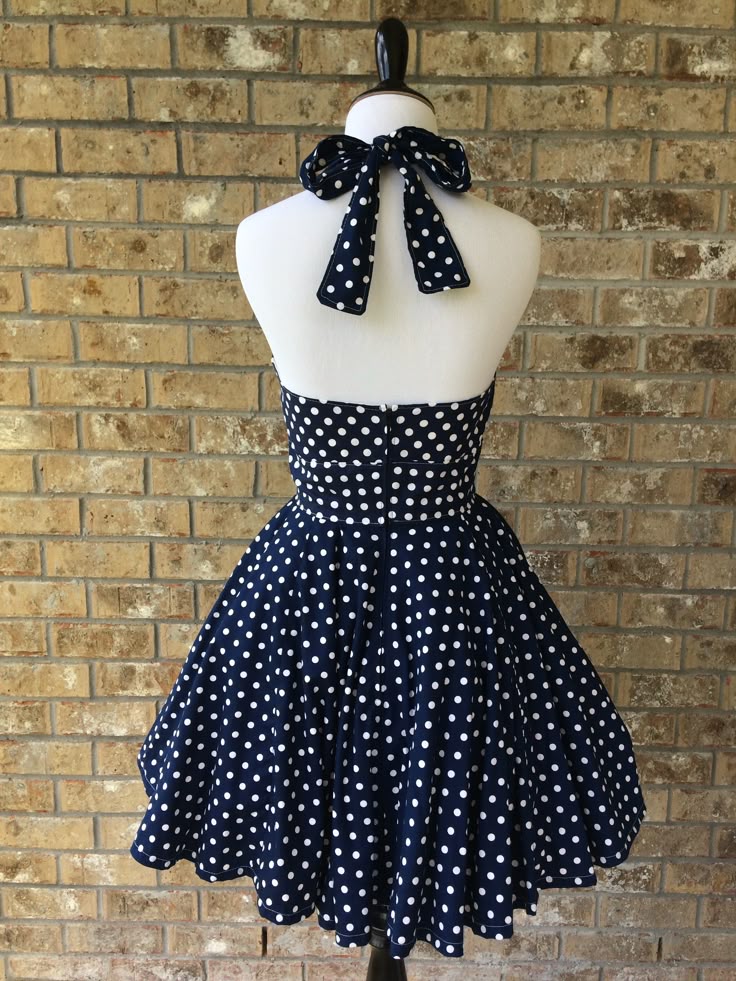 A Line Navy Polka Dots Homecoming Dress Short Evening Dress Cocktail Dresses Short Party Dress   fg7945