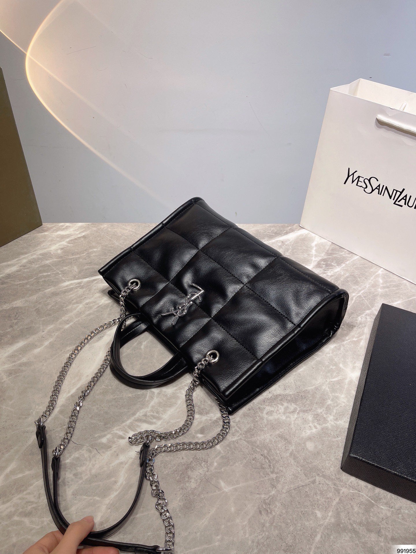 SAINT LAURENT shoulder bag Silver Tone