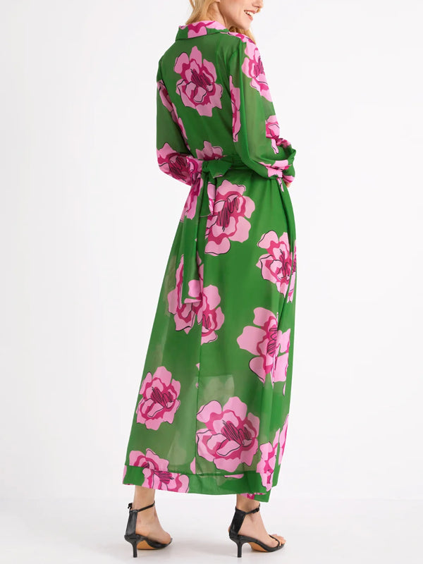 Vacation Floral Shirt Dress (Slip Shirt Dress Included)