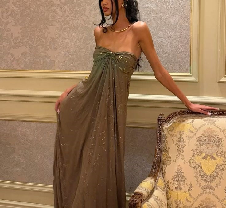 Matcha Green Sweet Exquisite Beading Long Chiffon Elegant Floor Length Ball Gown Evening Gown Party Dress Prom Dress gh3771