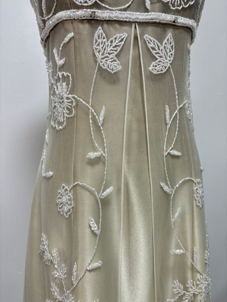 Champagne color gorgeous retro gradient exquisite beaded long elegant tulle ball gown evening dress party dress prom dress gh3192