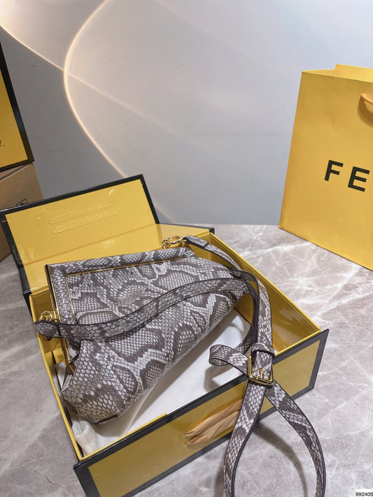 Fendi First Small Natural Python