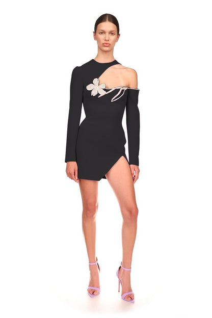 loveedsTM-Women Dress Bandage Bodycon  New Elegant Diamond Flowers Party Evening Club Mini Dresses Summer Clothes