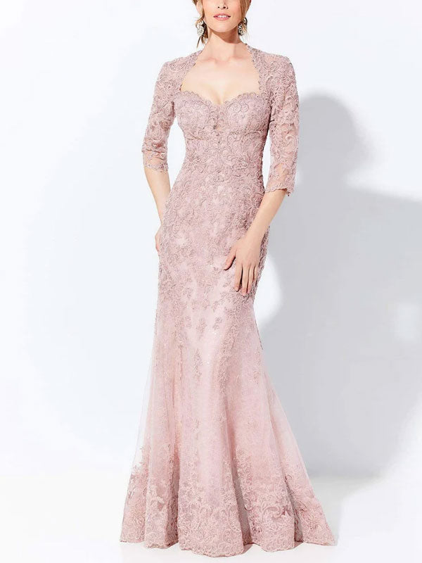Lace slim fit temperament Mother Of The Bride Dress