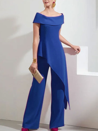 One-shoulder temperament design prom ladies suit