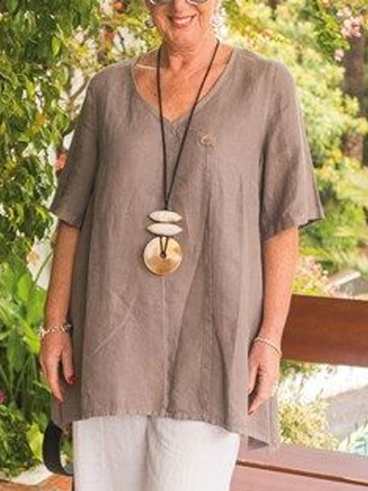 Daily Solid Color Ladies Loose Top