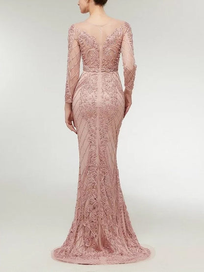 Round Neck Lace Maxi Dress