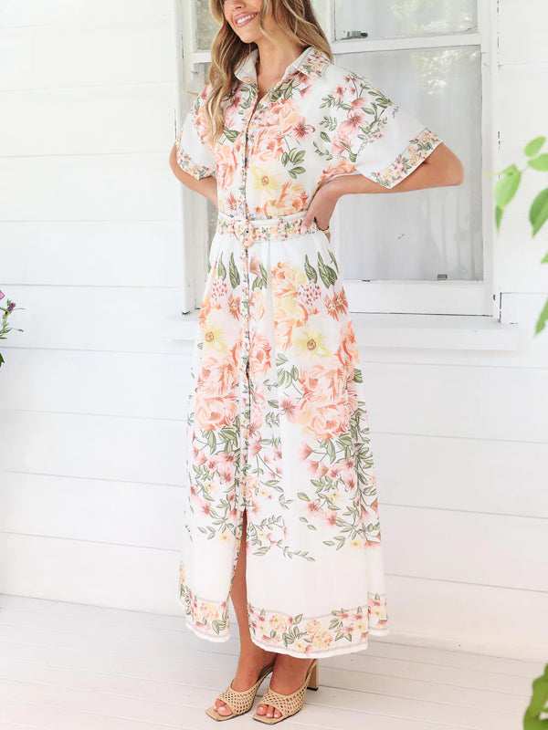 Temperamental Simple Printed Women's Holiday Dress