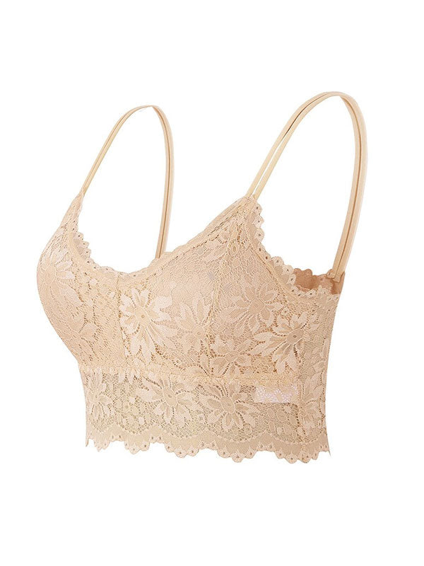 Anti-flight lace back halter bra