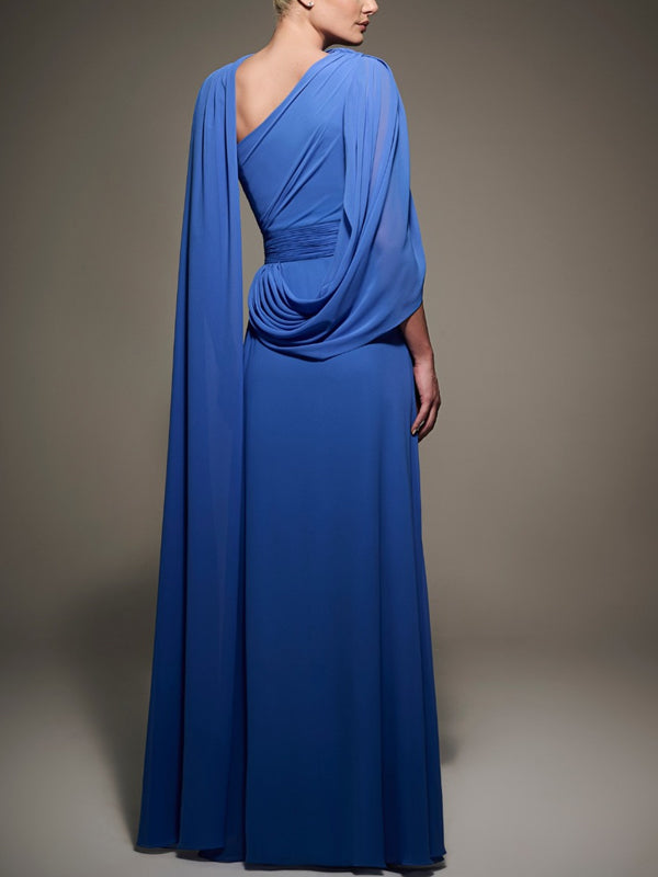 Off-shoulder Solid Color Maxi Dress