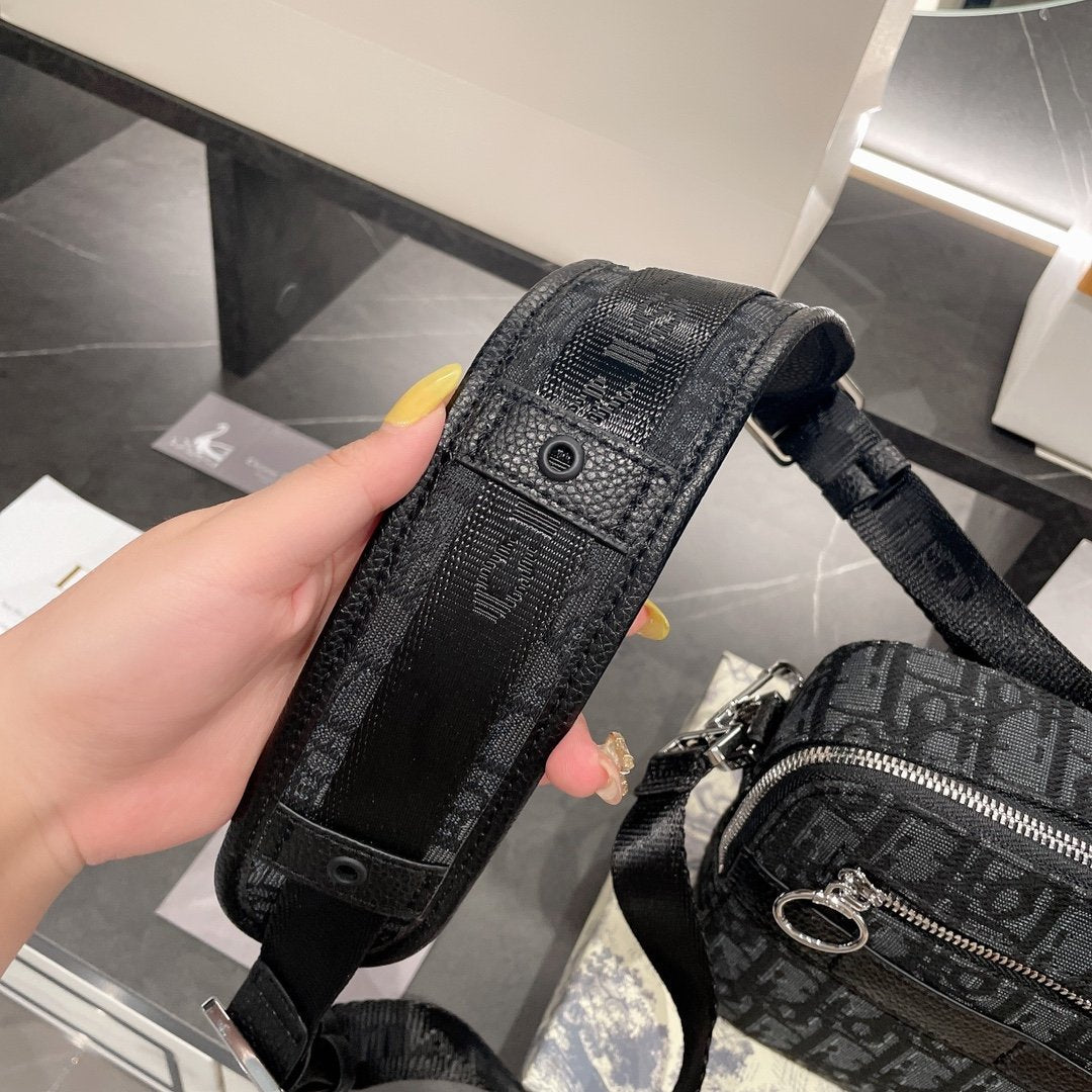 Dior Safari Messenger Bag Black Canvas