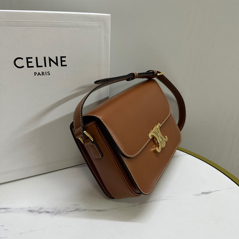 CELINE CLASSIQUE TRIOMPHE BAG in shiny calfskin