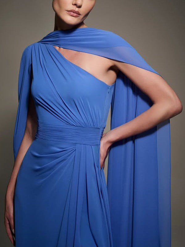 Off-shoulder Solid Color Maxi Dress