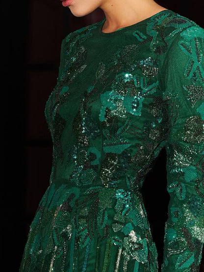 Mesh Sequins Temperament Party Women's Dress