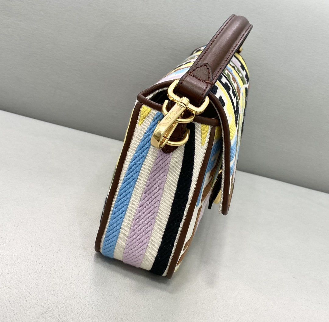 Fendi FF Vertigo Canvas Baguette Bag 8BR600 Multiple colors