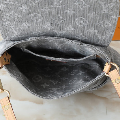 LOUIS VUITTON SUNSET MONOGRAM DENIM GREY 27CM