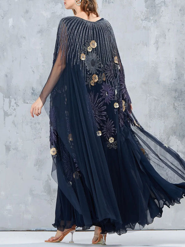 Elegant Loose Temperament Hand-beaded Women's Dress