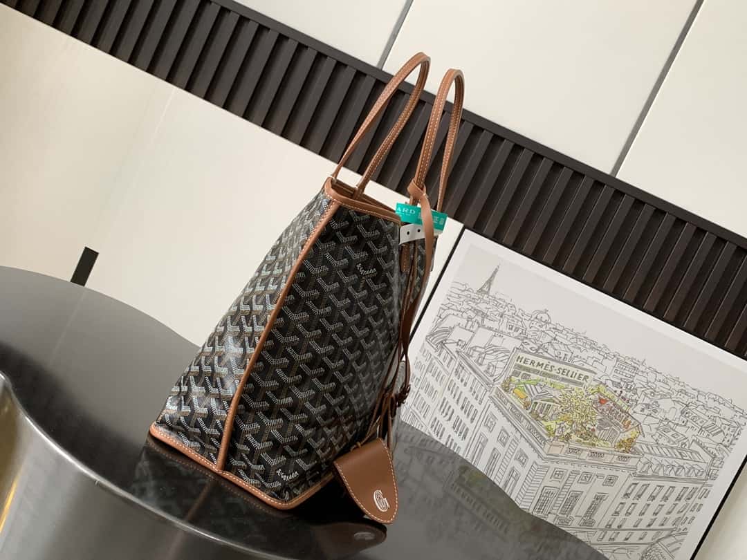 Goyard Artois Tote Coated Canvas brown handbag
