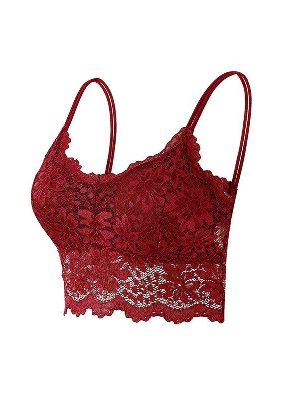Anti-flight lace back halter bra