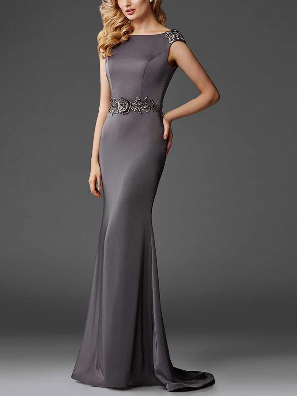 Round Neck Sleeveless Solid Color Maxi Dress