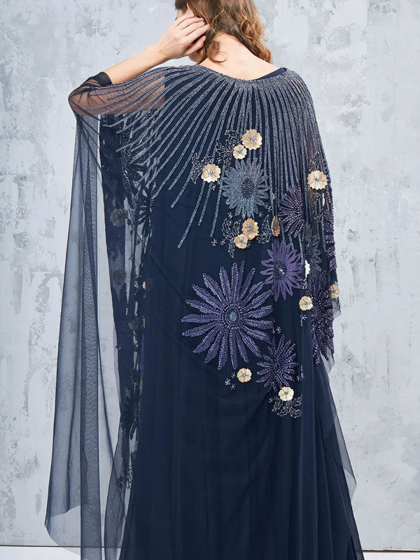 Elegant Loose Temperament Hand-beaded Women's Dress