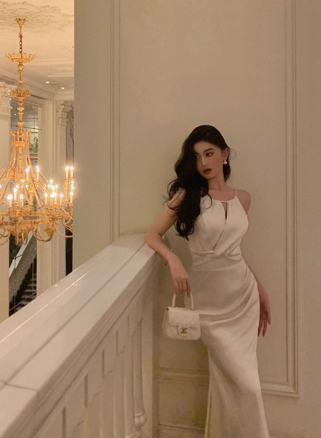 Vintage Mermaid Halter White Sleeveless 18th Birthday Dress Party Gown Birthday Outfits For Women DP0203