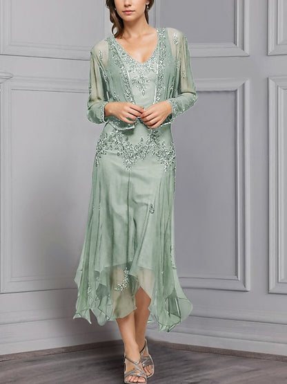 Solid Color Dress Top Suit