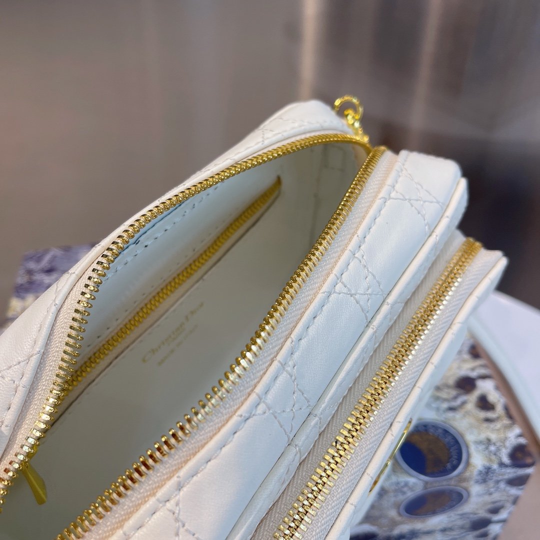 Dior Caro Double Pouch Beige