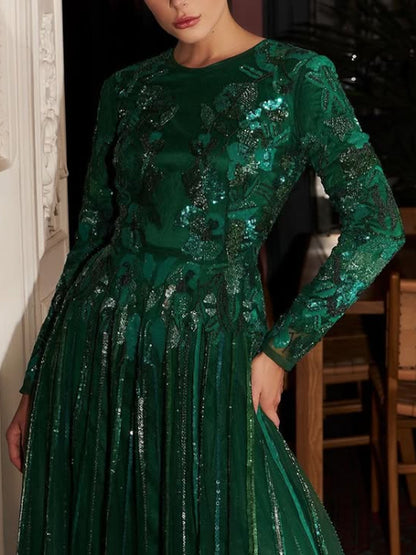 Mesh Sequins Temperament Party Women's Dress